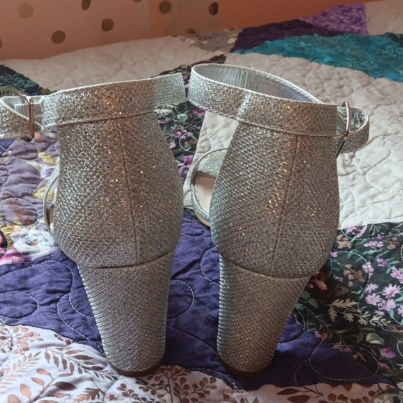 Mother of the Bride Silver Sparkle Shoes - Picture 6 of 9